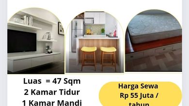 Disewakan Apartemen Murah di Tanjung Duren, Jakarta Barat, LB 47m²