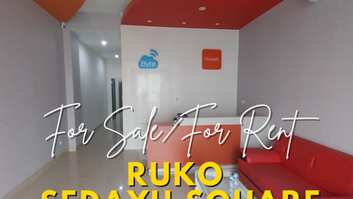 Disewa Rukan Sedayu Square Hoek Sudah Renovasi Rapi