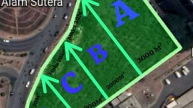 For Lease Tanah Premium di Alam Sutera, Tangerang, LT 3000m²