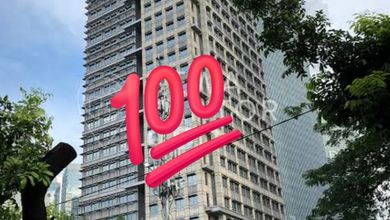 Ruang kantor menara sudirman di Jalan jendral sudirman 250 m Baru