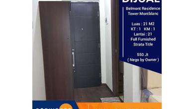 Dijual Cepat Apartemen 1BR  Bagus Siap Huni