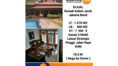 Jual Rumah Siap Tinggal di Kebon Jeruk, Jakarta Barat, LT 1070 m2