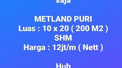 Rumah Idaman di Metland Puri, Jakarta Barat,  KT, Harga 2,4 Miliar