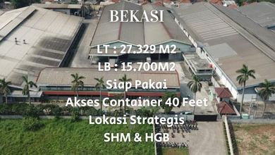 Dijual Pabrik & Gudang Ex Textile Siap Pakai,Cikarang Barat.Bekasi