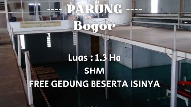 Dijual Pabrik Air Hitung Tanah Luas 1.3 Ha di ********