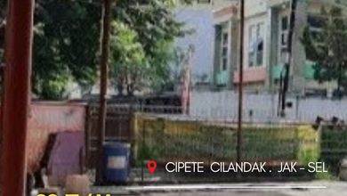 Dijual Tanah Premium di Cilandak, Jakarta Selatan, LT 1954m²