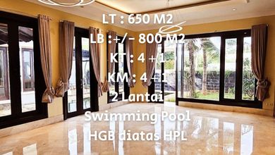 Rumah Mewah di Pantai Mutiara, Jakarta Utara, 4 KT, LT 650m²