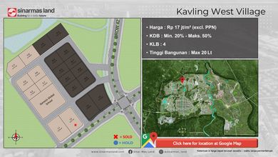 For Sale Tanah Eksklusif di BSD City, Tangerang, LT 1750m²