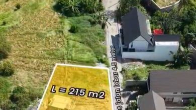 Tanah LT 215 m2 Lokasi Strategis Cemagi, Dijual Murah