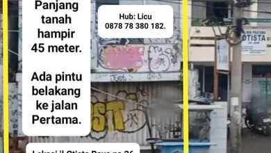 Ruko Otista Raya Jatinegara Strategis di Tepi Jalan Raya