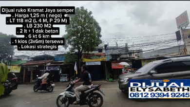 Jual Cepat Murah Ruko 2 Lt, 118M2, Strategis, Tepi Jalan Raya, Koja