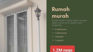 Kesempatan Rumah di Taman Royal, Tangerang, LB 72m², Harga 1,2 Miliar