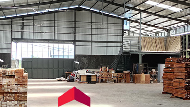 Gudang siap pakai akses kontainer 40 feet di Curug