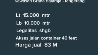 Dijual Gudang Ijin Industri Dikawasan Graha Balaraja Tangerang