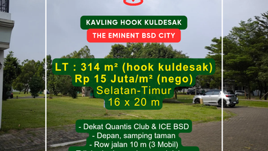 Kavling Prestisius Dijual di BSD Eminent, Tangerang, Harga 4,71 Miliar