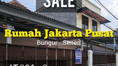 Rumah Siap Huni di Kawasan Senen, Jakarta Pusat, LT 206m²