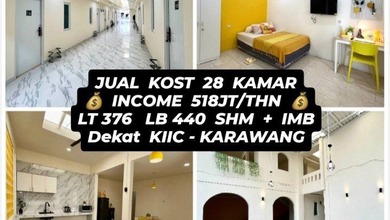 Jual Cepat BU Murah 28 Kamar Kost Dekat Stasiun Kereta Cepat Karawang Jawa Barat 
