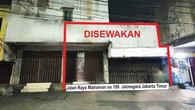 ruko pinggir jalan raya area matraman luas 75m hadap barat 