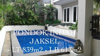 Dijual rumah Eksklusif di Pondok Indah, Jakarta Selatan - LT 839m²