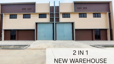 Gudang Gandeng Depan Laksana Business Park, Murah, 630 M2, Ada Office, 2 Lantai, Container 40 Ft, Bagus Rapi, Siap Pakai