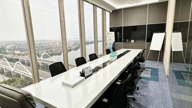Office Gold Coast Pik, Murah, Full Furnish, 114 M2, Ada Meeting Room, View Bagus, Siap Pakai