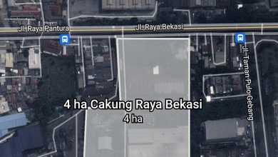 Tanah Jl Raya Bekasi Ujung Menteng Cakung 4ha Hadap Utara