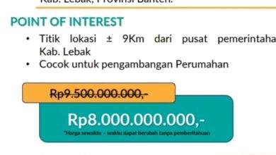 Kavling Prestisius Dijual di Rangkasbitung, Lebak, Harga 7,2 Miliar