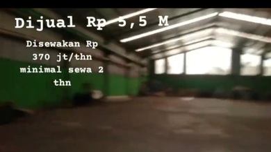 Jual Cepat Gudang Akses 40 Feet Berada Kawasan Pergudangan Jambe, Tangerang, Banten