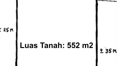 Jual Murah Tanah 552 m2 Lokasi Strategis