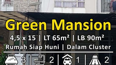 Jual Cepat Rumah Mewah area Green Mansion, Jakarta Barat, Luas 65 m2