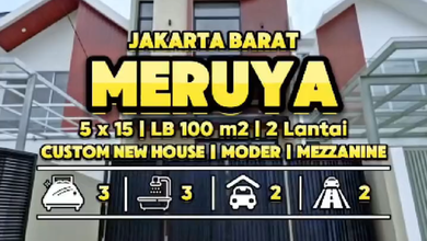 Jual Rumah Strategis di Meruya, Jakarta Barat - LT 75m²