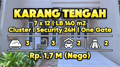 Jual Rumah Siap Tinggal di Karang Tengah, Tangerang, LT 84 m2