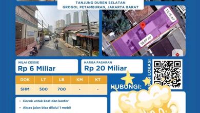 Termurah! Jual Ruko Second Siap Huni Unfurnished untuk Bisnis Anda di Tanjung Duren