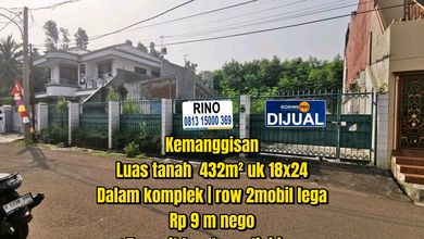 Dijual Tanah Premium di Kemanggisan, Jakarta Barat, LT 432m²