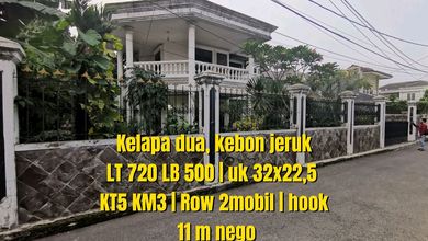Dijual rumah Eksklusif di Kebon Jeruk, Jakarta Barat - LT 720m²