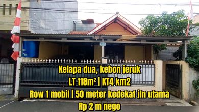 Dijual Rumah Nyaman di Kebon Jeruk, Jakarta Barat - LT 118m²