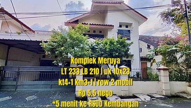 Rumah Elegan di Meruya, Jakarta Barat, 4 KT, LT 233m²