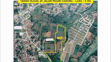Tanah Komersial Pinggir Jalan Raya Daerah Ciseeng