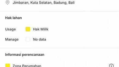 Dijual Tanah Terjangkau di Jimbaran, Badung, LT 730m²