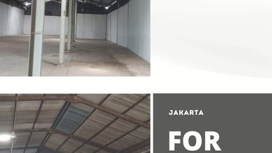 Disewakan Gudang di Kawasan Pergudangan Kapuk Kamal Lokasi Strategis Pinggir Jalan Raya.