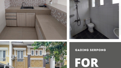 Rumah Sewaan Murah di Gading Serpong, Tangerang, 4 KT, Harga 65 Juta /tahun