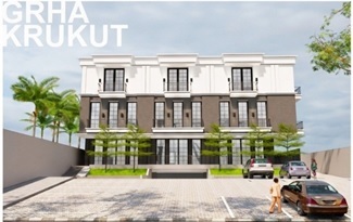 Disewakan Gedung Bangunan Baru 4 Lantai (Di Pinggir Jalan Tol Andara - Depok)