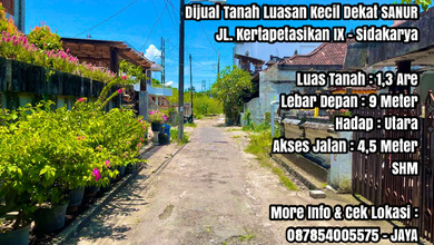 Dijual Tanah di Lokasi Premium Denpasar Selatan, Denpasar, Harga 1,13 Miliar