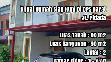 Rumah Siap Pakai di Kawasan Denpasar Barat, Denpasar, LT 90m²