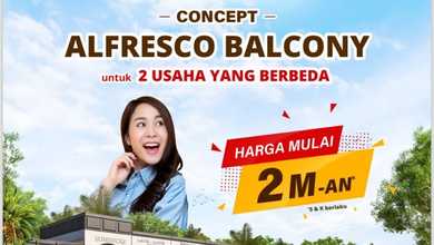 Ruko Primeri Alfresco Balcony JGC, Jakarta Timur Bagus 70 m2 