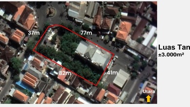 For Sale Tanah Premium di Kuta, Badung, LT 3000m²