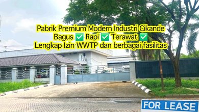 Disewakan Pabrik Modern Industri Cikande Sudah Ada Izin Wtp