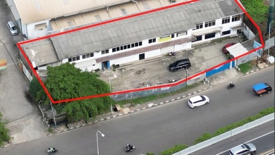 DIIJUAL CEPAT TEMPAT USAHA/GUDANG STRATEGIS. LINGKAR LUAR - RAWA BUAYA. JAKARTA BARAT. LEBAR MUKA 48 METER. 