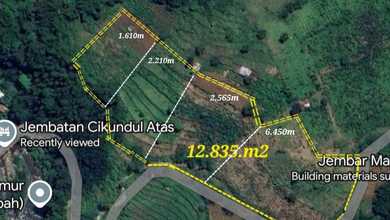 Tanah Elit Dijual di Cipanas, Cianjur, Harga 3,85 Miliar