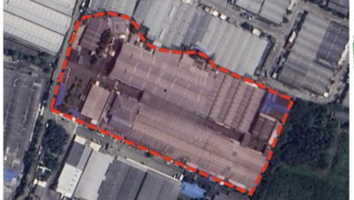 JUAL EX PABRIK LT 39021 M2, LB 30116 M2 DI KAWASAN PABRIK TANGERANG